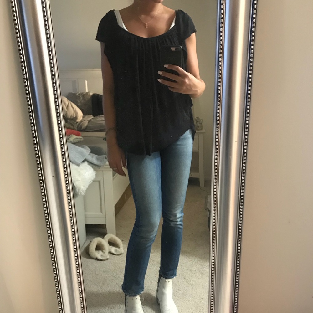 Free People black flowy blouse
